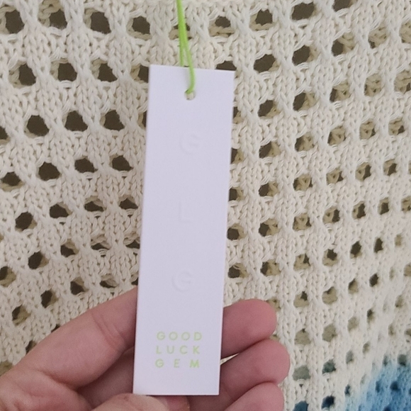 Good Luck Gem Ombre Open Stitch Sweater NWT - Picture 2 of 5